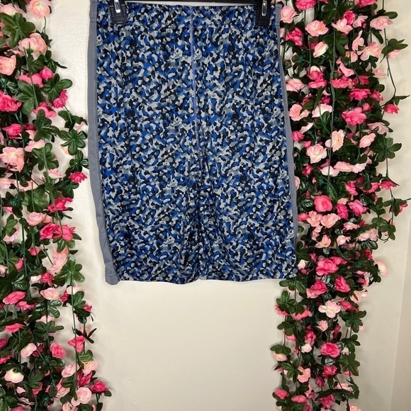 Nike Gray Blue Athletic Shorts Mens Large Fitness Gym Workout - Picture 5 of 9